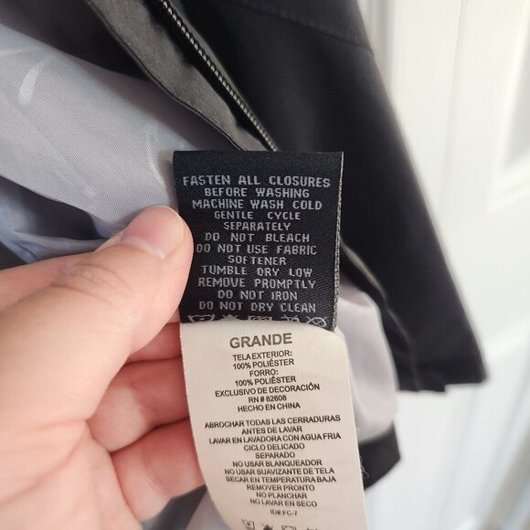 Free Country Black Zip Up Rain Jacket - Picture 4 of 10